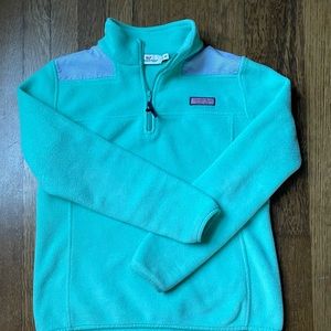 Vineyard Vines Turquoise Summer Pullover 3/4 Zip